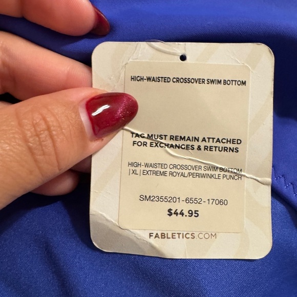 Fabletics High-Waisted Cross Over Swim Bottom Sz XL - Picture 6 of 6